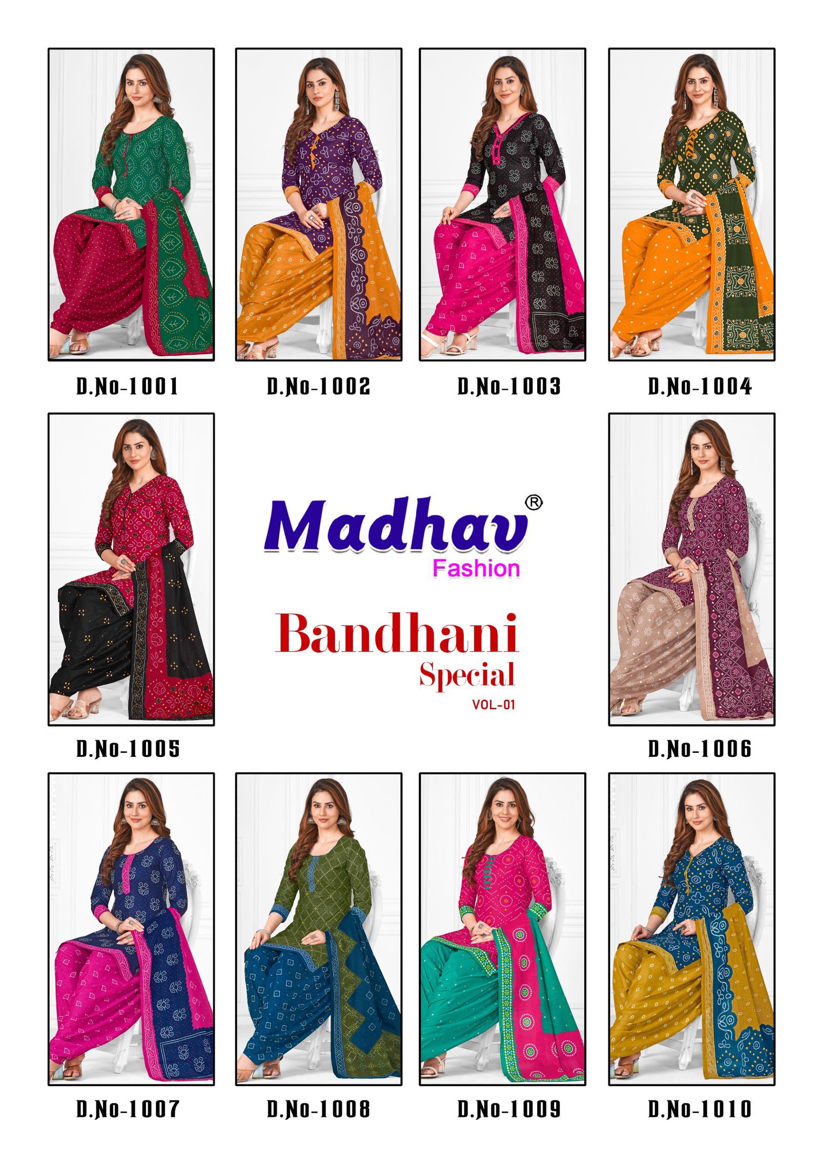 Bandhani Special Vol 1 By Madhav Printed Cotton Panjabi Dress Material
